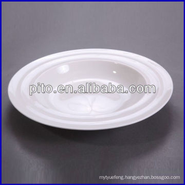 P&T porcelain factory, white soup plates, mordern line plates